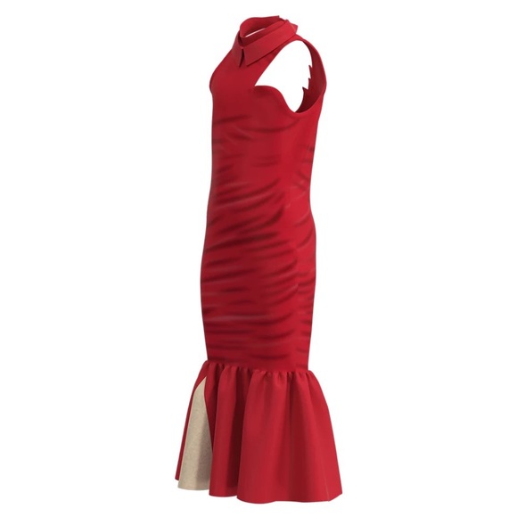 CRUELLA DEVILLE 101 DALMATIANS HALLOWEEN RED DRESS COSTUME DISNEY - Picture 4 of 6